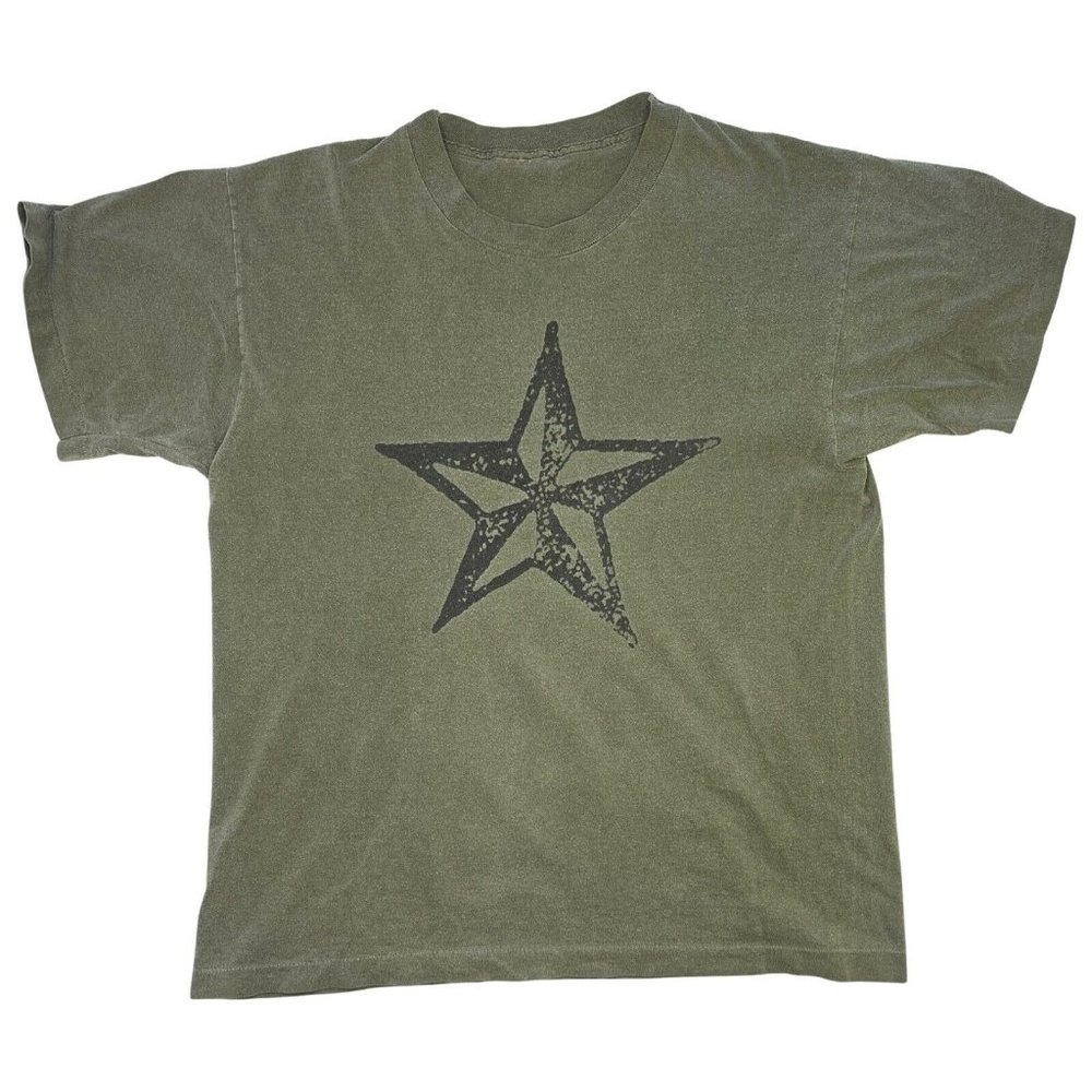 Vintage Original 1995 R.E.M. Monster Tour Shirt Army Green Star Tee RARE